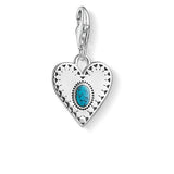 THOMAS SABO CHARM PENDANT "HEART TURQUOISE STONE"