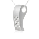 Polished Round CZ Sterling Silver Pendant Reverie