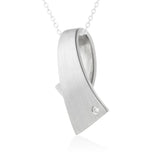 Polished Round CZ Sterling Silver Pendant Reverie