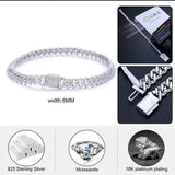 6mm sterling silver moissanite Miami Cuban chain product details