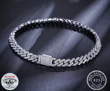 6mm solid 925 sterling silver moissanite Miami Cuban chain necklace