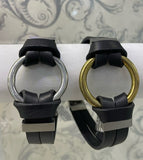Ebedi - leather bracelet with large ring