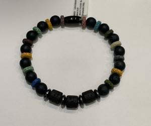 Ebedi - multicolor lava beads bracelet