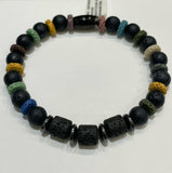 Ebedi - multicolor lava beads bracelet