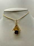 Galatea - Citrine, Garnet and diamond necklace