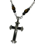 Ebedi tiger eye and hematite necklace