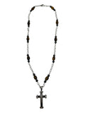 Ebedi tiger eye and hematite necklace