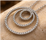 Diamond triple-circle pendant detail visualization
