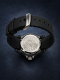 Navy Seal Soldier 51 watch case back with black rubber strap