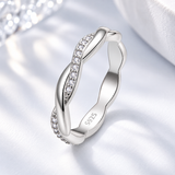 Silver ring included in Freya three-colour stack set