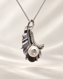Galatea 14K white gold mother-of-pearl and cultured pearl necklace, luxury standalone product photograph