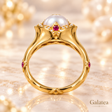 Rear view of Galatea pearl ring