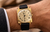 Gruen vintage automatic watch worn on wrist