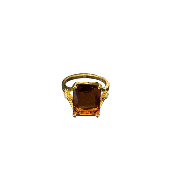 THOMAS SABO - Large orange stone rectangular with stars