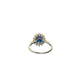 LC GEMS - 925 silver ring, lab created sapphire