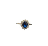 LC GEMS - 925 silver ring, lab created sapphire