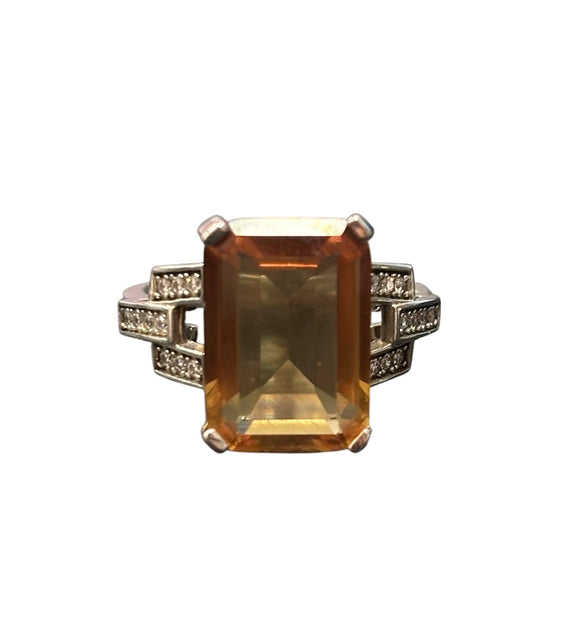 LC GEMS - 925 silver ring with a large lab created zultanite