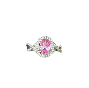 LC GEMS - Lab created pink saphire ring