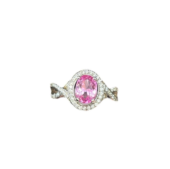 LC GEMS - Lab created pink saphire ring