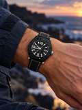 Navy Seal Armada watch worn on model wrist