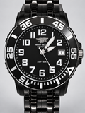 Navy Seal Soldier 51 black dial and rotating bezel detail