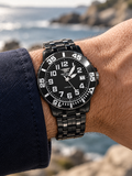 Navy Seal Soldier 51 black dial watch worn on wrist