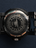 Centered case back detail of Navy Seal Soldier 51 watch