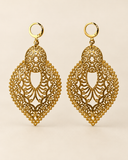Yana gold IP stainless steel filigree dangling earrings — featured standalone image