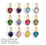 Yana heart pendant available stone colors