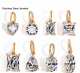 Yana stainless steel cubic zirconia pendant collection