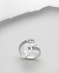 925 Sterling Silver Guitar Ring