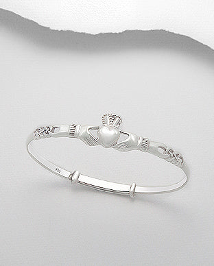 Claddagh 925 Sterling Silver Bracelet