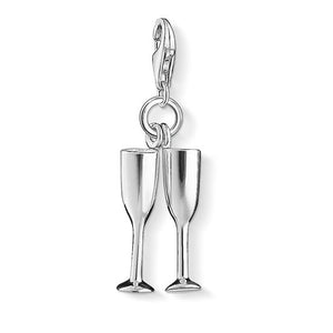 THOMAS SABO CHARM PENDANT"CHAMPAGNE GLASSES"