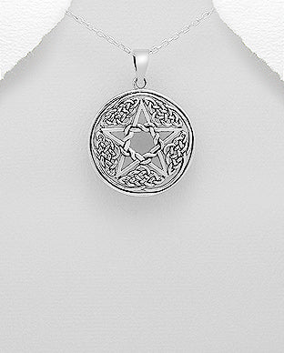 Celtic Pentagram 925 Sterling Silver Pendant