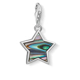 THOMAS SABO CHARM PENDANT "STAR MOTHER-OF-PEARL TURQUOISE"