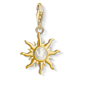 THOMAS SABO CHARM PENDANT "SUN WITH MOTHER-OF-PEARL STONE"