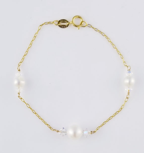 Swarovski Pearls  & Crystal, Freshwater Pearls Bracelet
