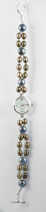 Tahitian pearls and the highest grade of 925 sterling silver handcrafted watch.