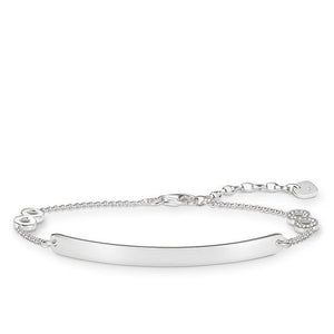 THOMAS SABO LOVE BRIDGE BRACELET "INFINITY DIAMOND "ENGRAVABLE