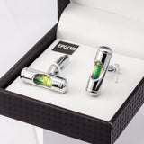 Green Level Cufflinks French Shirt With Gift Box