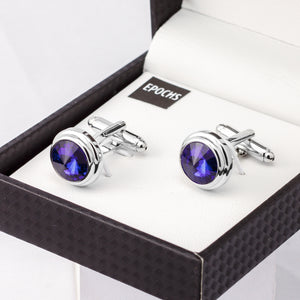 AB Crystal Cufflinks French Shirt With Gift Box