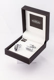 Silver Half Cylinder Cufflinks French Shirt With Gift Box
