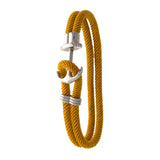 Ebedi stainless steel anchor with yellow woven bracelet