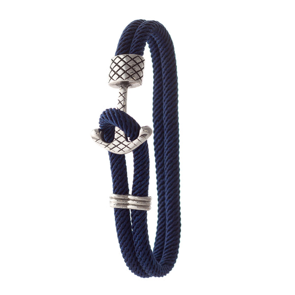Ebedi stainless steel anchor with blue woven bracelet