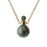Zoisite perfume & essential oil bottle necklace with Stainless Steel chain