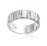 Brushed Sterling Silver Reverie Ring With Set CZ