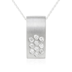 Polished Round CZ Sterling Silver Pendant Reverie
