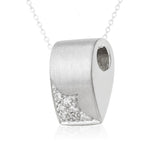 Polished Round CZ Sterling Silver Pendant Reverie