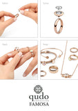 Qudo INTERCHANGEABLE Necklace ORRIZONTALE / Rose gold Plated