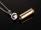Stainless Steel Perfume Bottle Pendant With 20" Chain